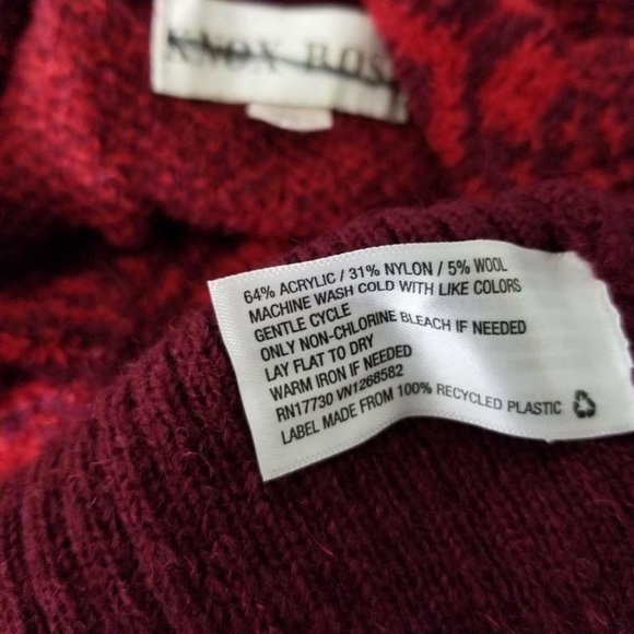 Knox Rose Pullover Red Damask Sweater XL - Picture 7 of 9